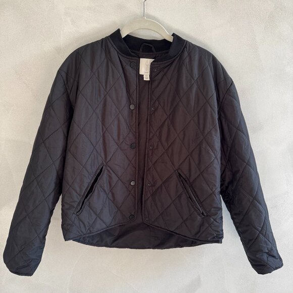 Joie - Quilted Snap Button Up Boxy Bomber Jacket - Size Small - Picture 1 of 5